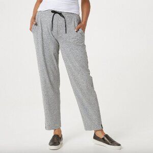 Isaac Mizrahi Live! Petite SOHO Soft Marled Pants , Gray Sz PL 1125355